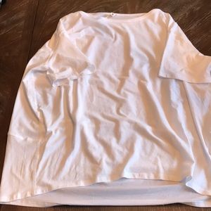 Lululemon 10 white back in action short sleeve t shirt top